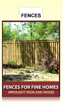 Wrought Iron and Wood Fences